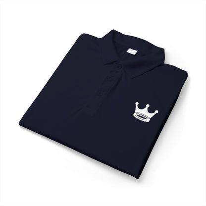 Signature Embroidered Polo (Antique Ivory + Navy)