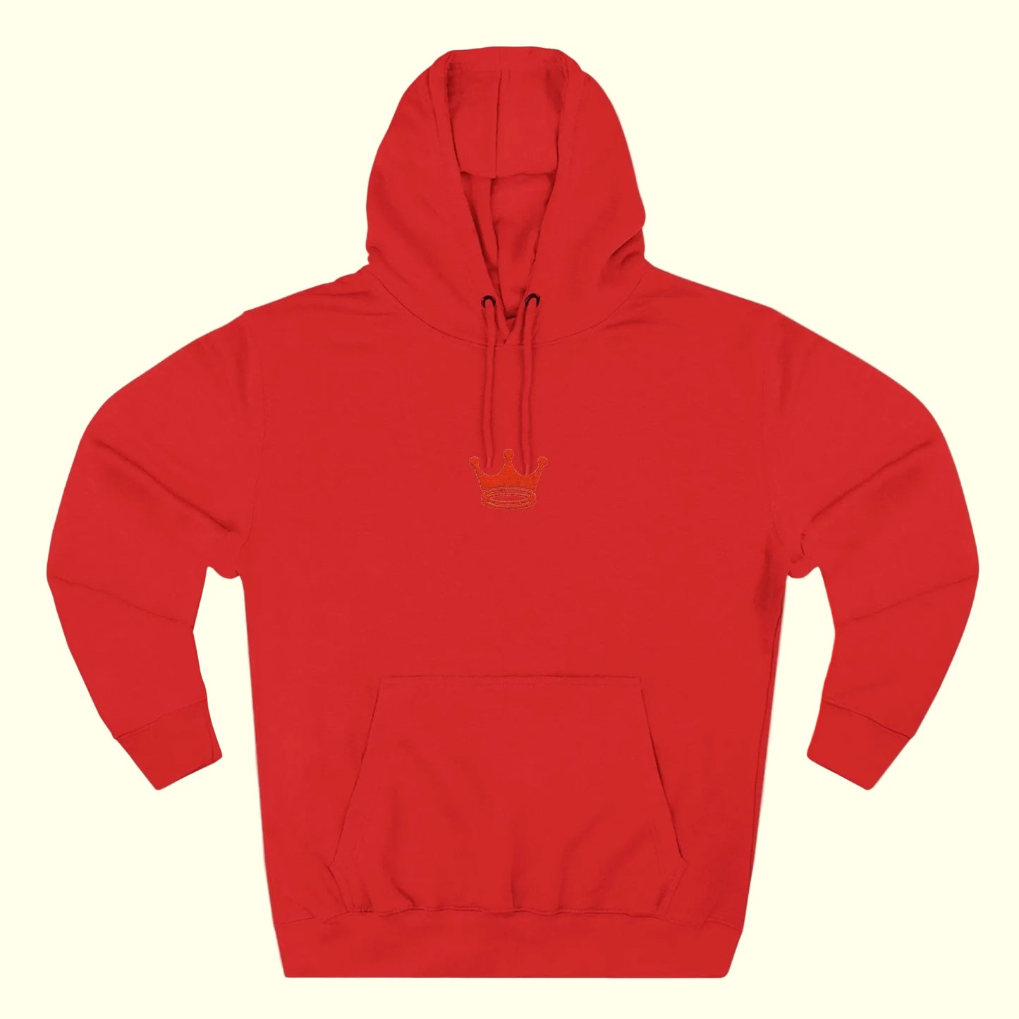Red hoodie on a white background