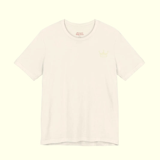 Beige t-shirt on a white background