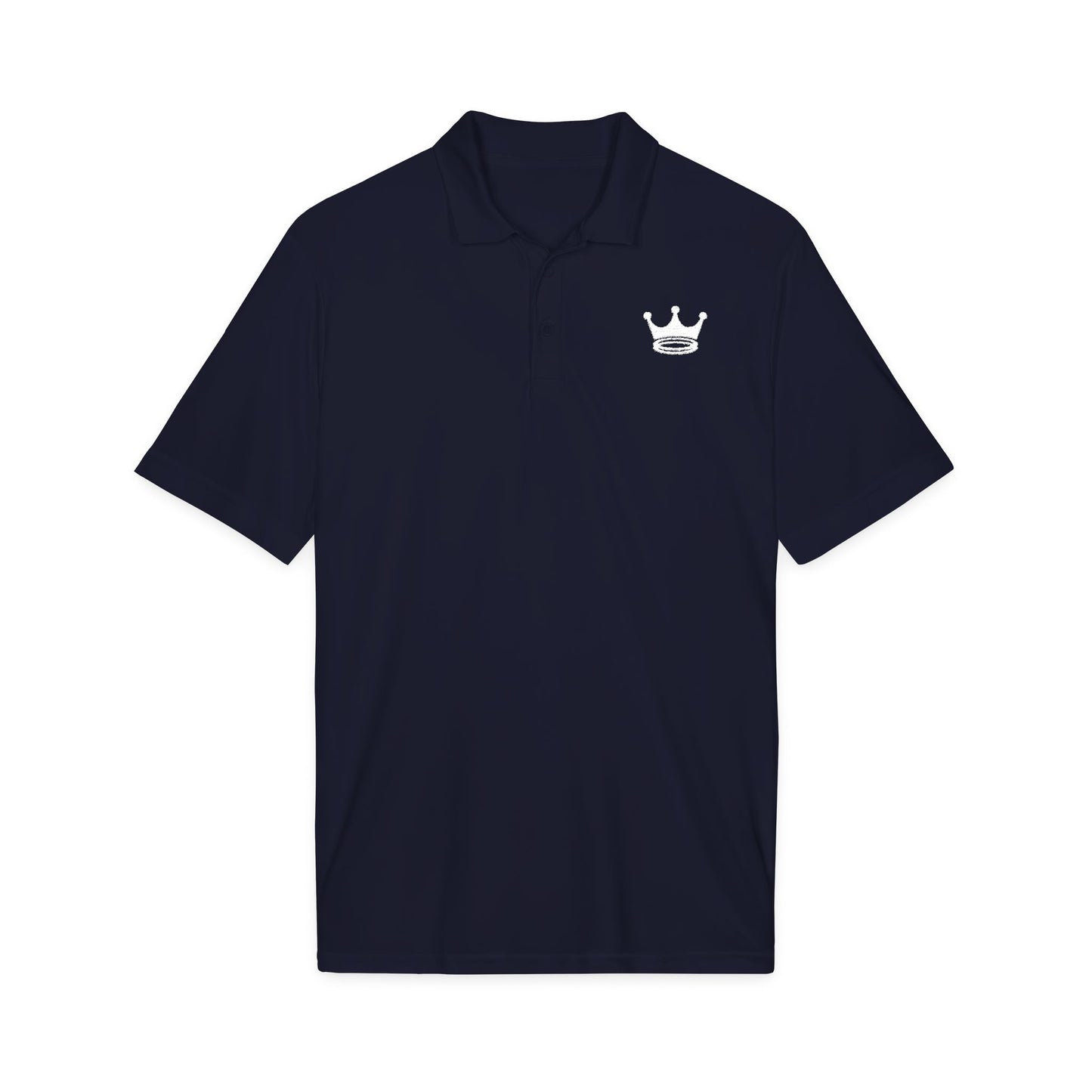 Signature Embroidered Polo (Antique Ivory + Navy)