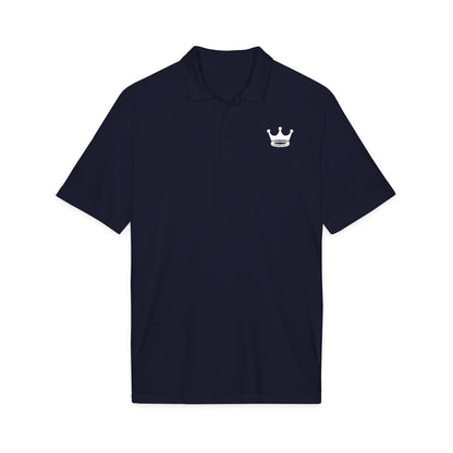 Signature Embroidered Polo (Antique Ivory + Navy)