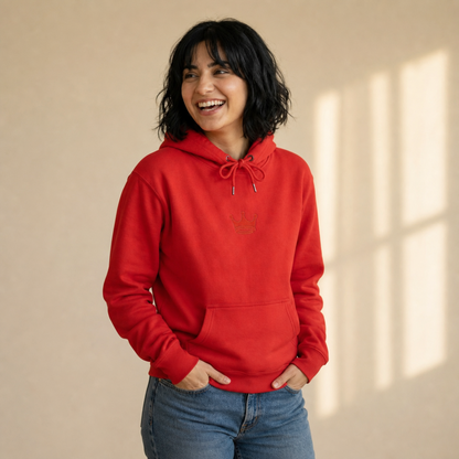Essentials Embroidered Hoodie (Cameo Red)