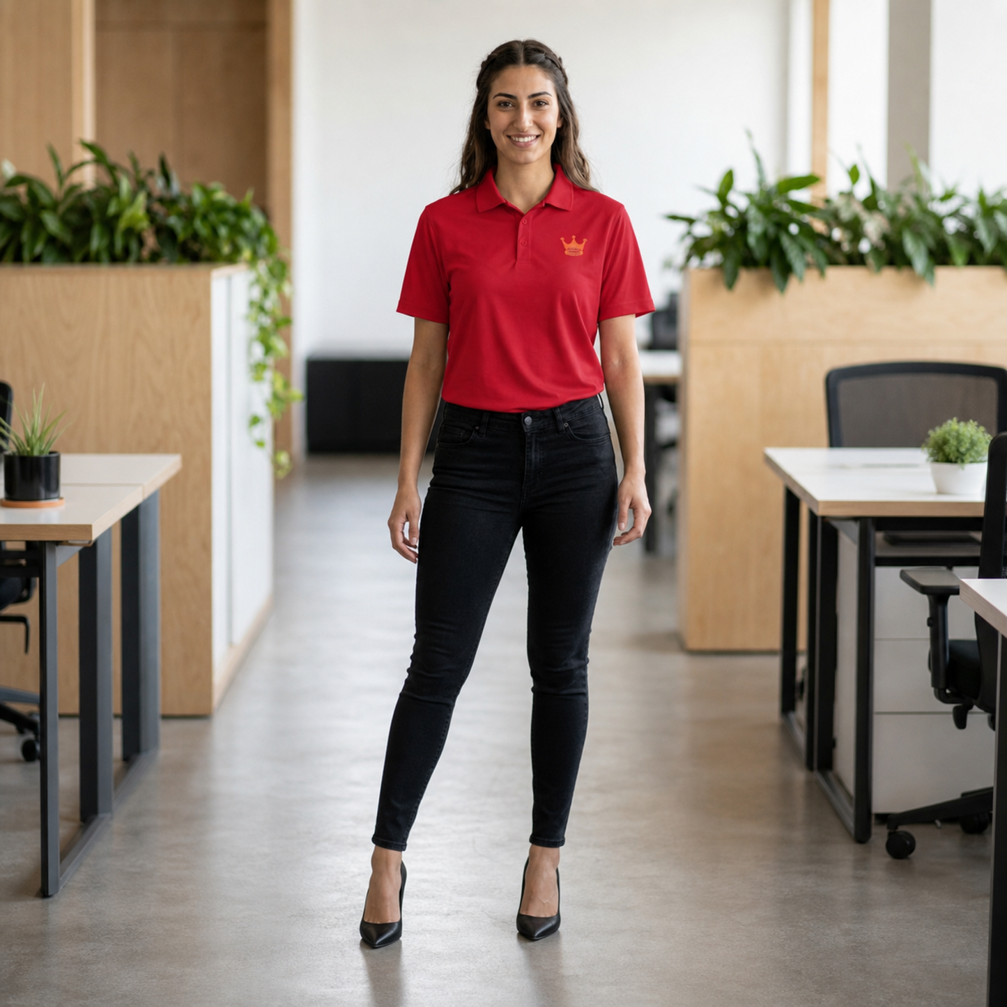 Signature Embroidered Polo (Cameo Red + Red)